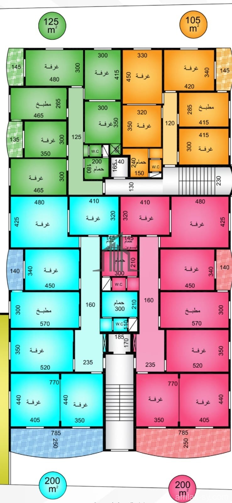 شقة 105م في بناء قيد الانشاء على المخطط في قصور شعيب للبيع