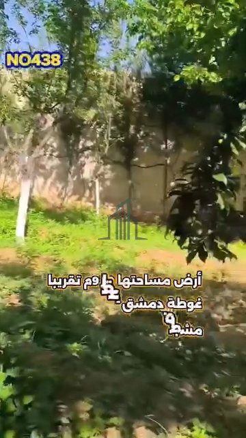 أرض للبيع950م  ريف دمشق الغوطة- المليحة